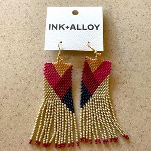 Dangling beaded earrings